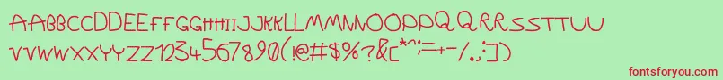 WildShow Font – Red Fonts on Green Background