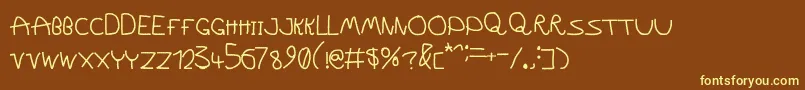 WildShow Font – Yellow Fonts on Brown Background