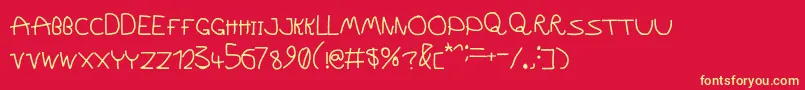 WildShow Font – Yellow Fonts on Red Background