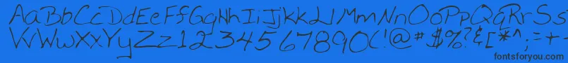 WebsterRegular Font – Black Fonts on Blue Background