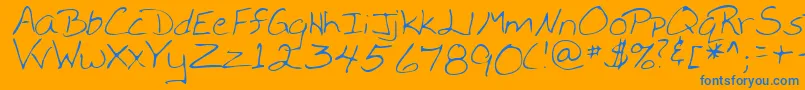 WebsterRegular Font – Blue Fonts on Orange Background