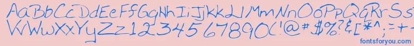 WebsterRegular Font – Blue Fonts on Pink Background
