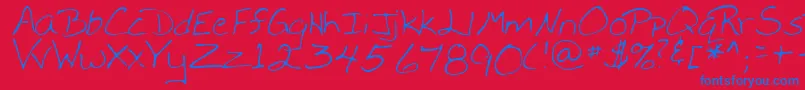 fuente WebsterRegular – Fuentes Azules Sobre Fondo Rojo
