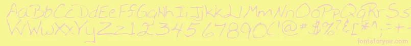 WebsterRegular Font – Pink Fonts on Yellow Background