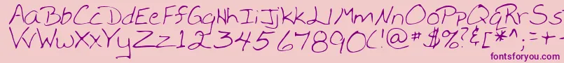 WebsterRegular Font – Purple Fonts on Pink Background