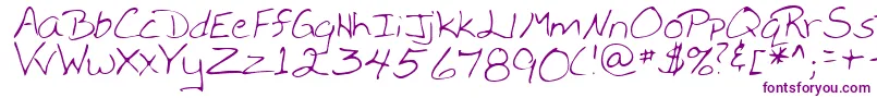 WebsterRegular Font – Purple Fonts on White Background