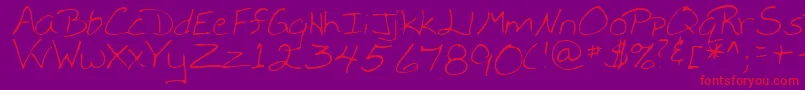 WebsterRegular Font – Red Fonts on Purple Background