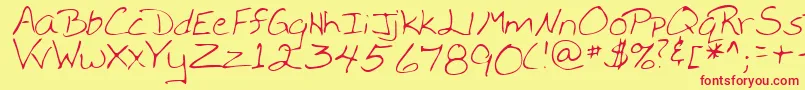 WebsterRegular Font – Red Fonts on Yellow Background