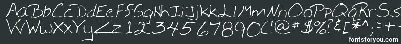 WebsterRegular Font – White Fonts on Black Background