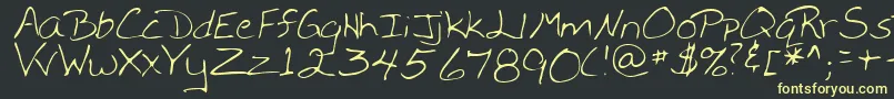 WebsterRegular Font – Yellow Fonts on Black Background