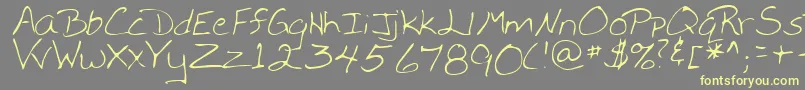 WebsterRegular Font – Yellow Fonts on Gray Background
