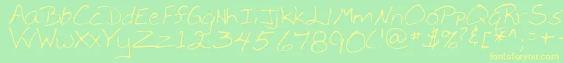 WebsterRegular Font – Yellow Fonts on Green Background