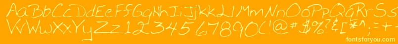 WebsterRegular Font – Yellow Fonts on Orange Background