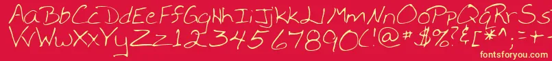 WebsterRegular Font – Yellow Fonts on Red Background