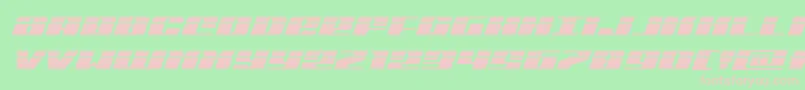 Michiganexpandlaserital Font – Pink Fonts on Green Background