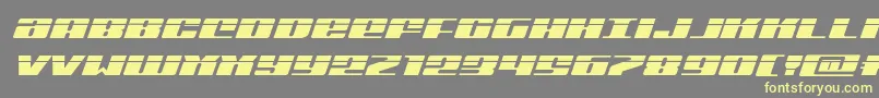 Michiganexpandlaserital Font – Yellow Fonts on Gray Background