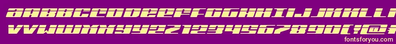 Michiganexpandlaserital Font – Yellow Fonts on Purple Background