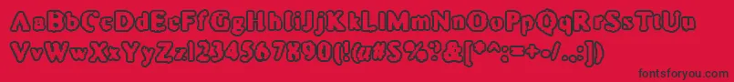 AstroCreep2 Font – Black Fonts on Red Background