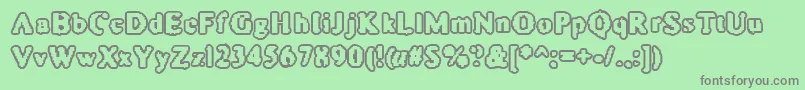 AstroCreep2 Font – Gray Fonts on Green Background