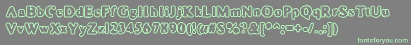 AstroCreep2 Font – Green Fonts on Gray Background