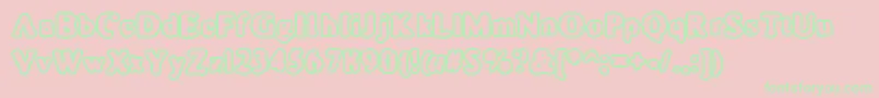 AstroCreep2 Font – Green Fonts on Pink Background