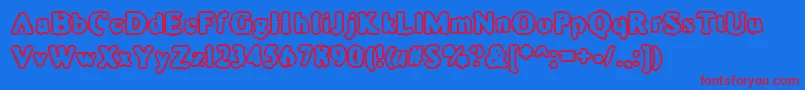 AstroCreep2 Font – Red Fonts on Blue Background