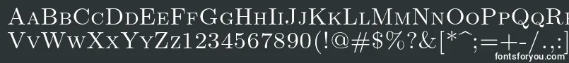 フォントLmromancaps10Regular – 白い文字