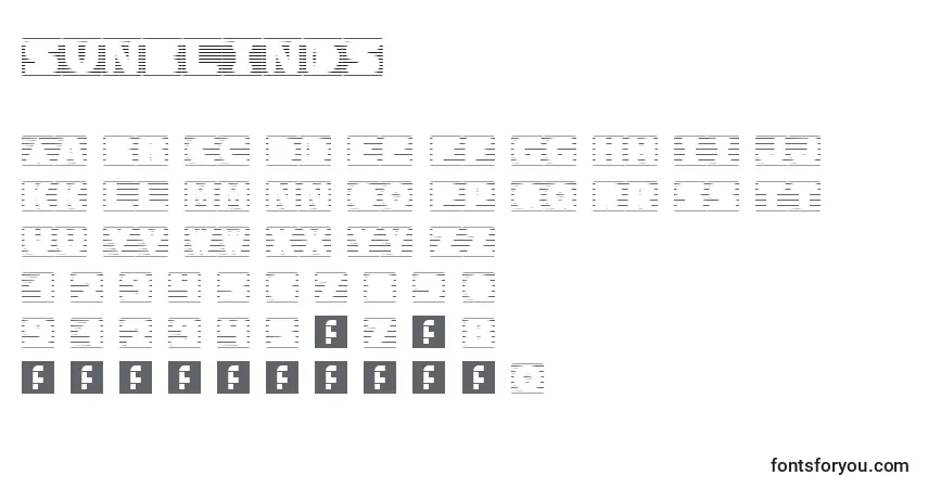SunBlinds-fontti – aakkoset, numerot, erikoismerkit
