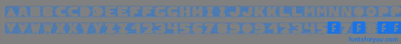 SunBlinds Font – Blue Fonts on Gray Background