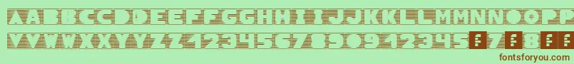 SunBlinds Font – Brown Fonts on Green Background