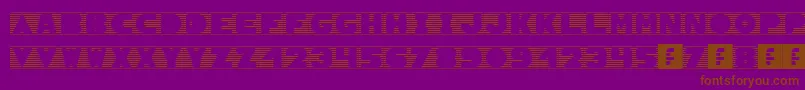 SunBlinds Font – Brown Fonts on Purple Background