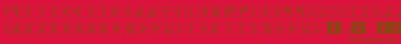 SunBlinds Font – Brown Fonts on Red Background