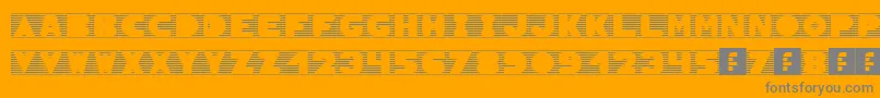 Шрифт SunBlinds – серые шрифты на оранжевом фоне