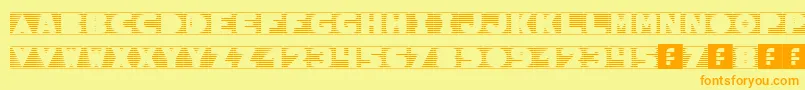 En savoir plus sur la police SunBlinds Police SunBlinds – polices orange sur fond jaune