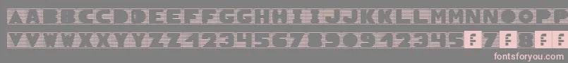 フォントSunBlinds – 灰色の背景にピンクのフォント