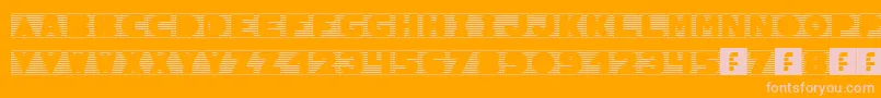 SunBlinds Font – Pink Fonts on Orange Background