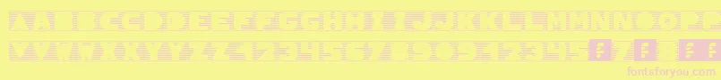 SunBlinds Font – Pink Fonts on Yellow Background