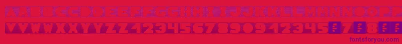 SunBlinds Font – Purple Fonts on Red Background