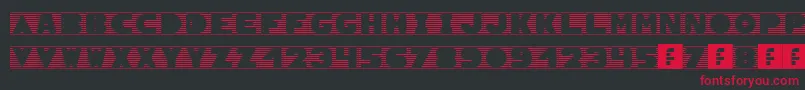 SunBlinds Font – Red Fonts on Black Background
