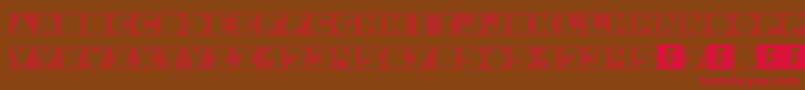 SunBlinds Font – Red Fonts on Brown Background