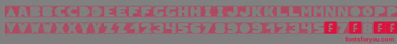SunBlinds Font – Red Fonts on Gray Background