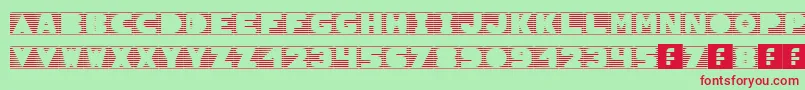 SunBlinds Font – Red Fonts on Green Background