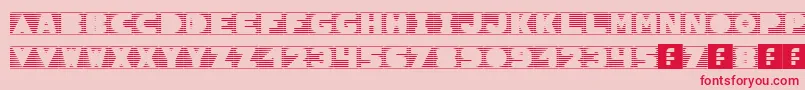 SunBlinds Font – Red Fonts on Pink Background