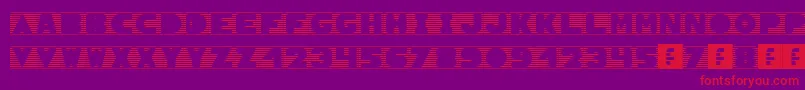 SunBlinds Font – Red Fonts on Purple Background
