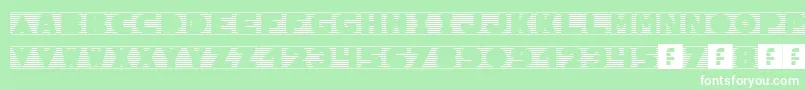 SunBlinds Font – White Fonts on Green Background