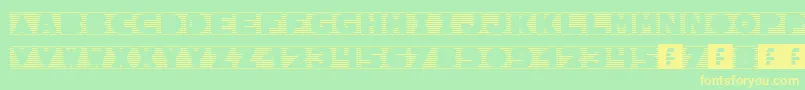 Шрифт SunBlinds – жёлтые шрифты на зелёном фоне