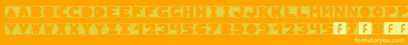 SunBlinds Font – Yellow Fonts on Orange Background