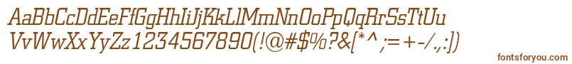 ACitynovaltItalic Font – Brown Fonts on White Background