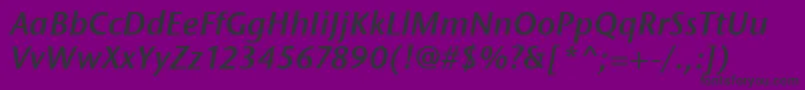 StoneSansItcSemiItalic Font – Black Fonts on Purple Background