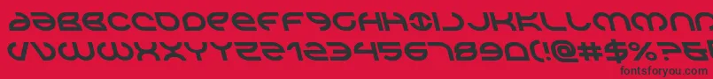 Aetherfoxleft Font – Black Fonts on Red Background